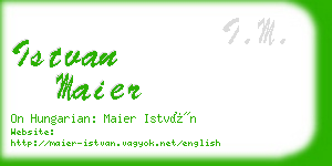 istvan maier business card